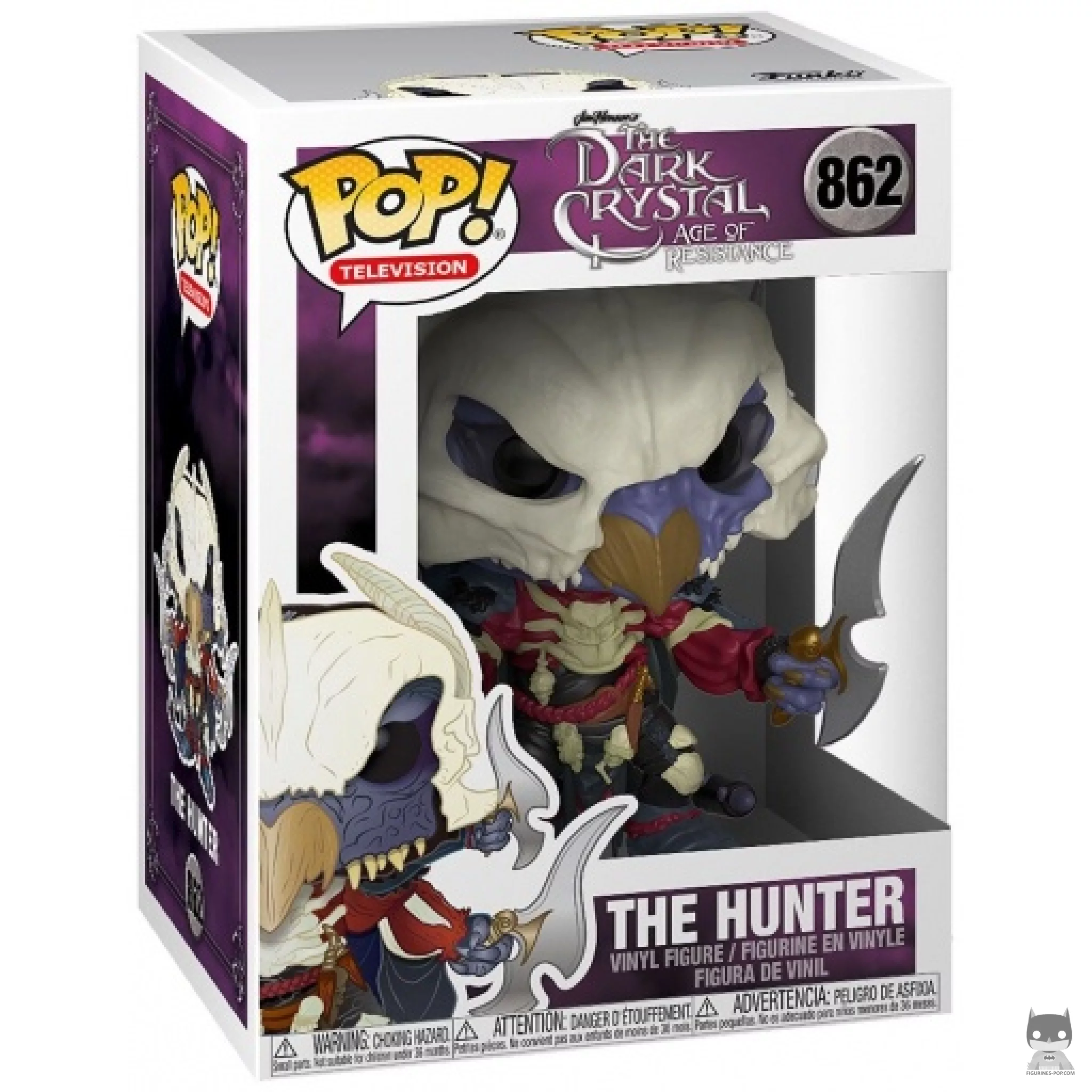 Figura Funko Pop! Skeksis cazador en su caja