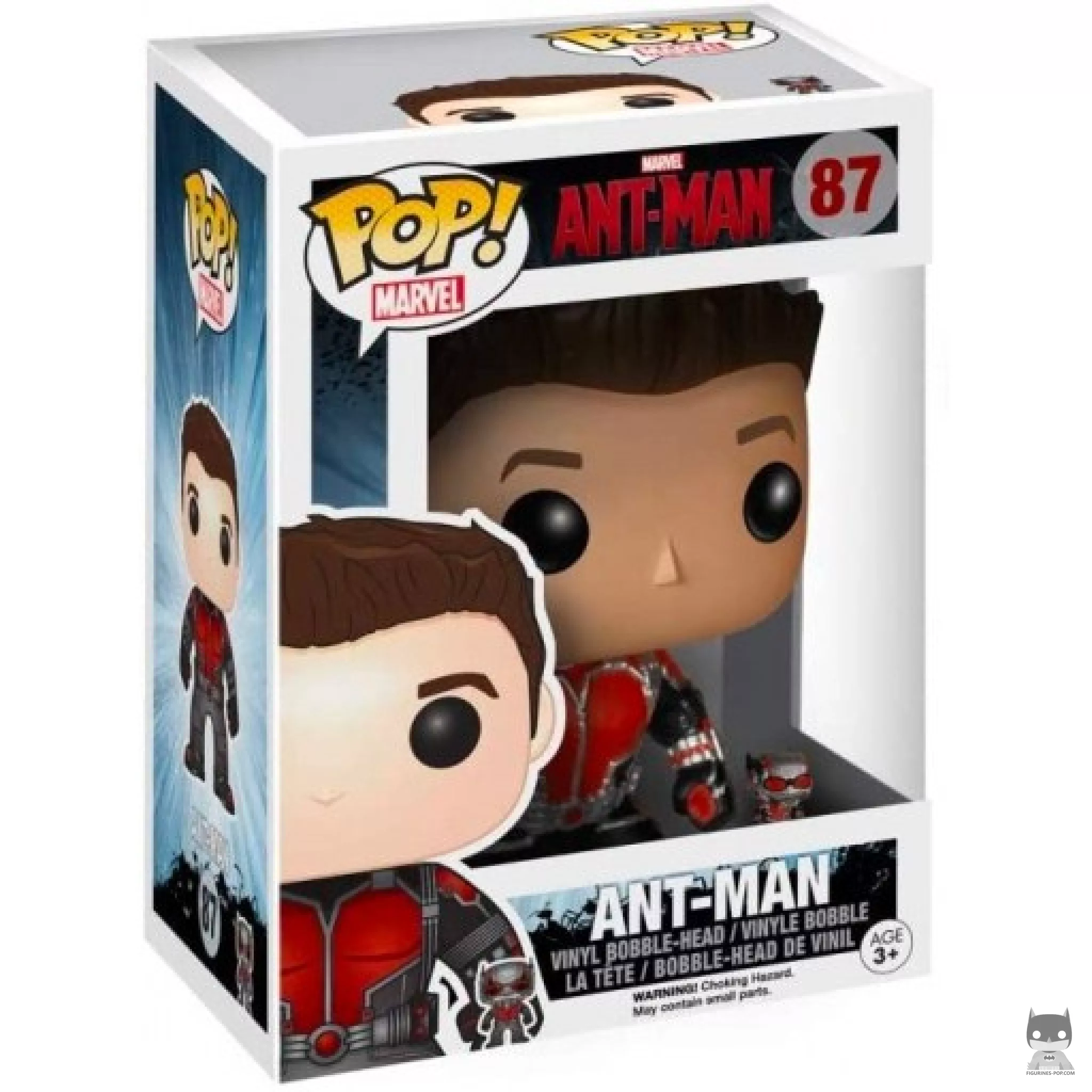 Figura Funko Pop! Ant-Man (Sin máscara) en su caja