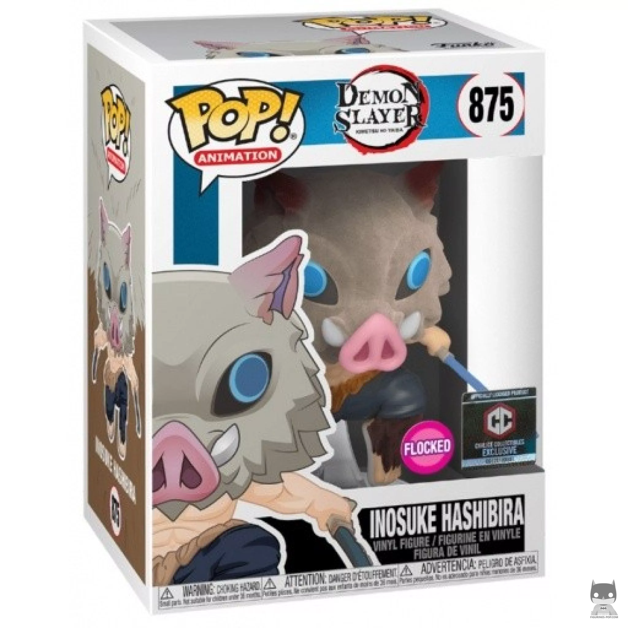 Figura Funko Pop! Inosuke Hashibira (Flocado) en su caja