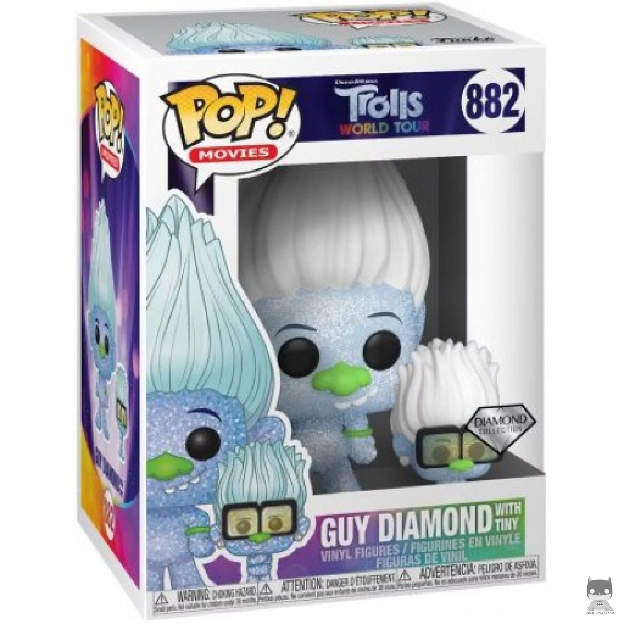 Figura Funko Pop! Guy Diamond con Tiny Diamond (Purpurina de diamante) en su caja
