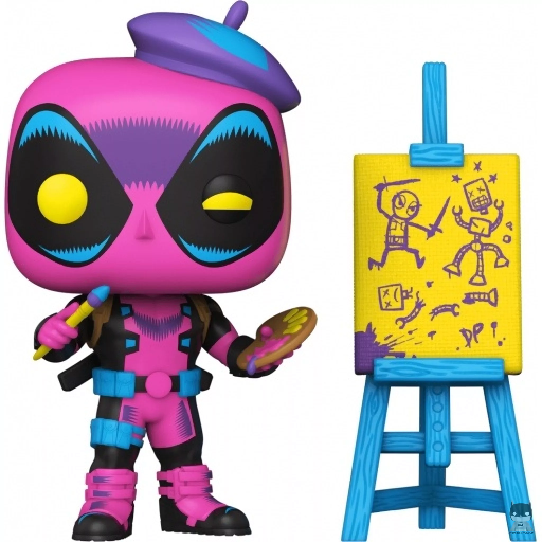 Figura Funko Pop! Deadpool artista (Luz negra) (Deadpool)