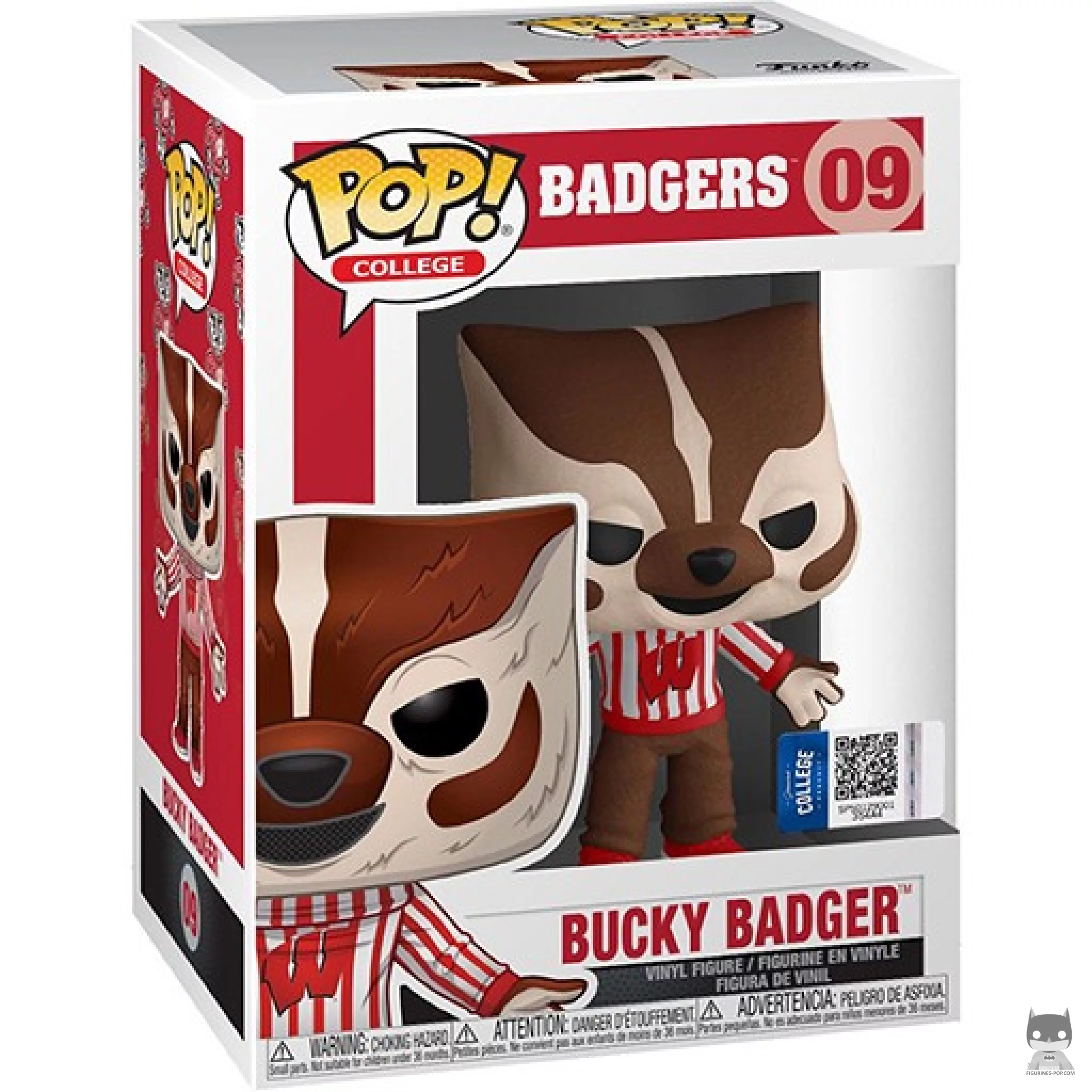 Figura Funko Pop! Bucky Badger (Badgers) en su caja