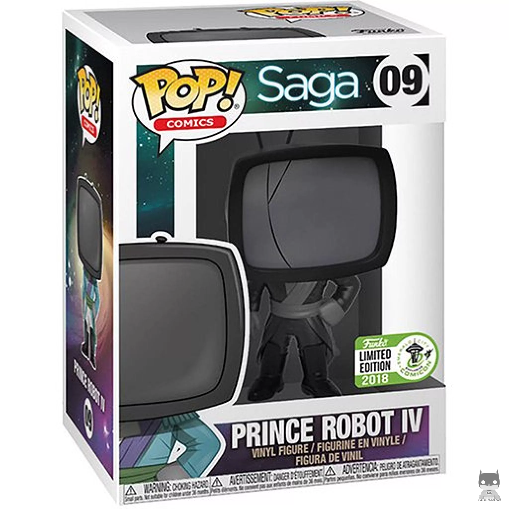 Figura Funko Pop! Prince Robot IV (Traje negro) en su caja