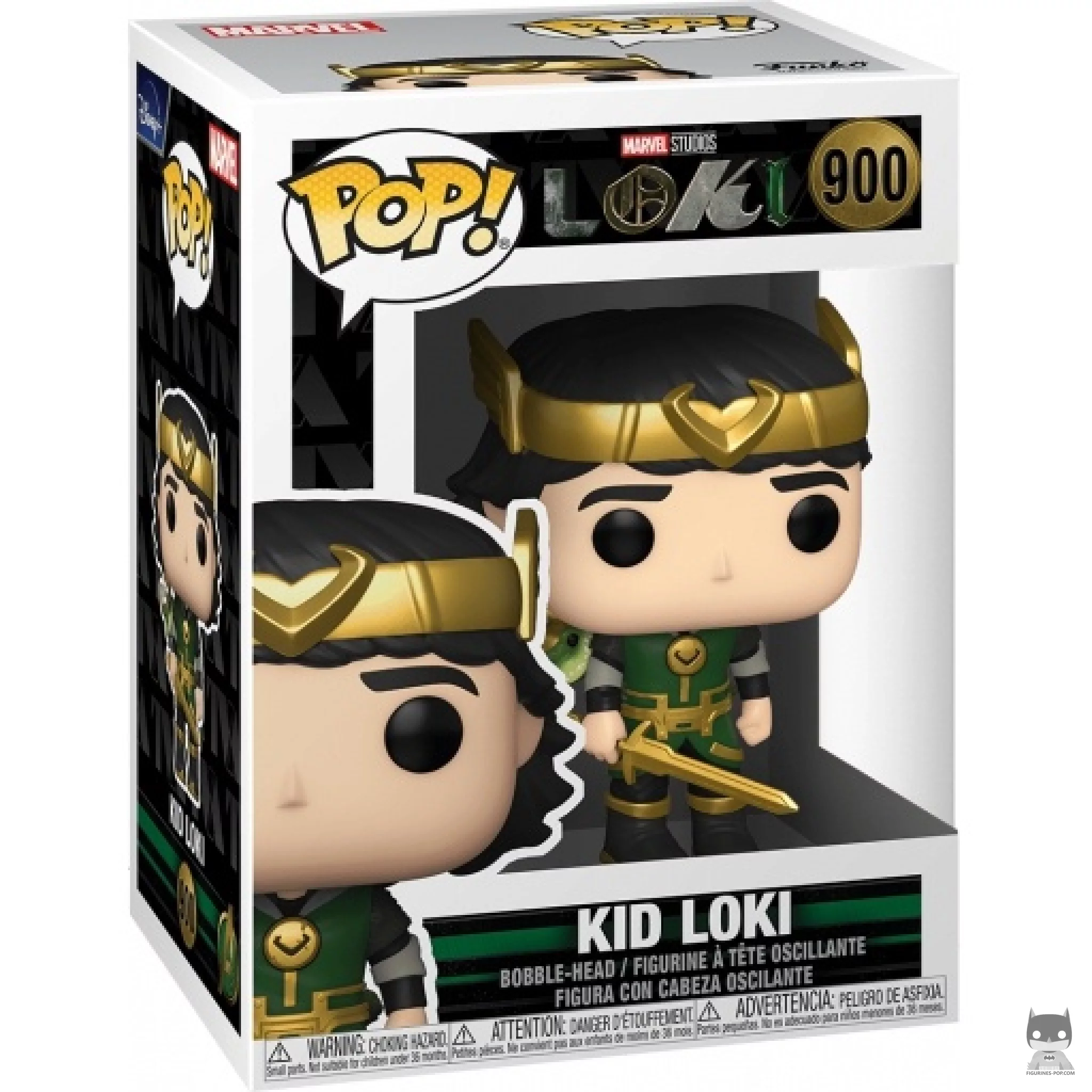 Figura Funko Pop! Loki niño en su caja