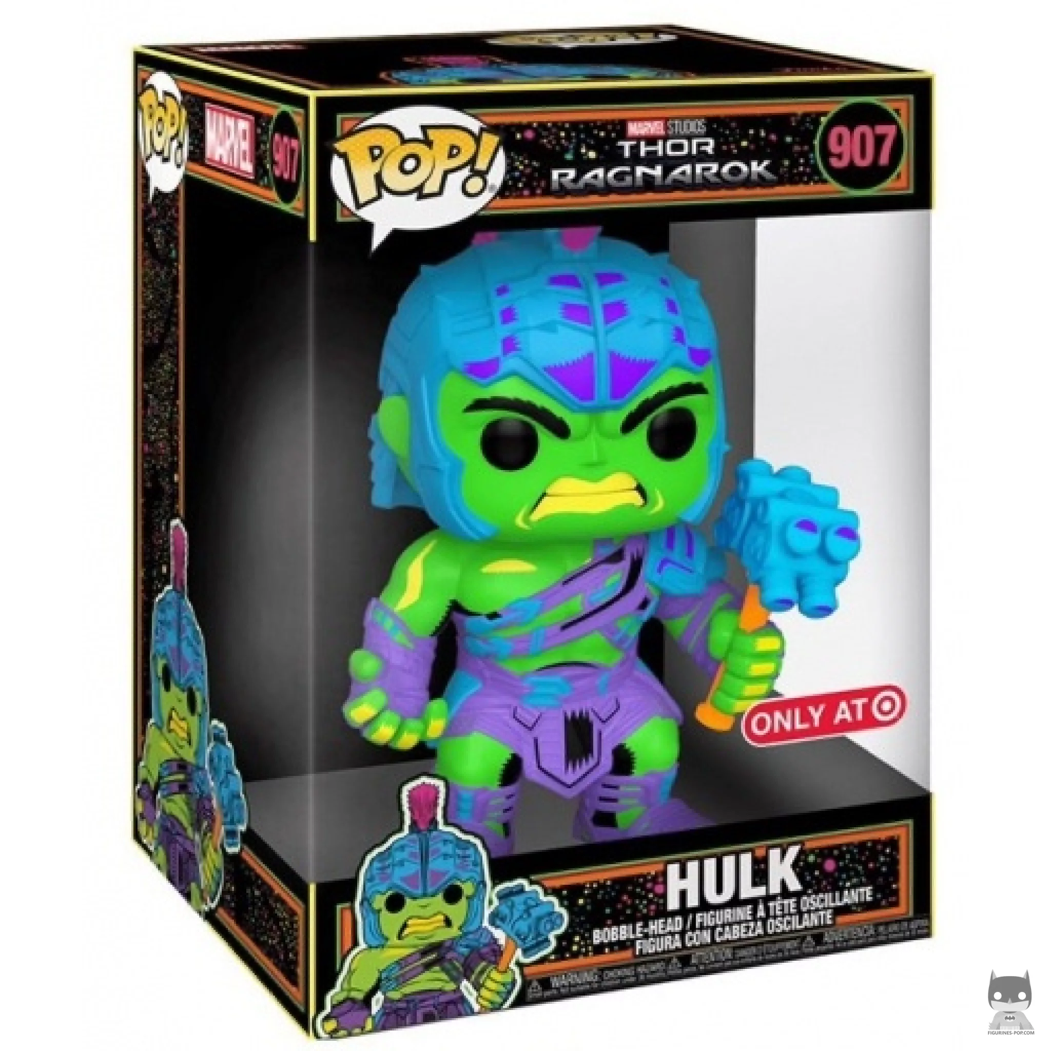 Figura Funko Pop! Hulk (Luz negra & Supersized) en su caja