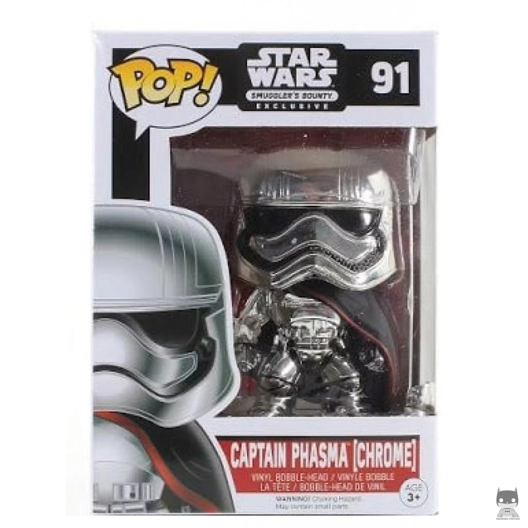 Figura Funko Pop! Capitana Phasma (Cromado) en su caja