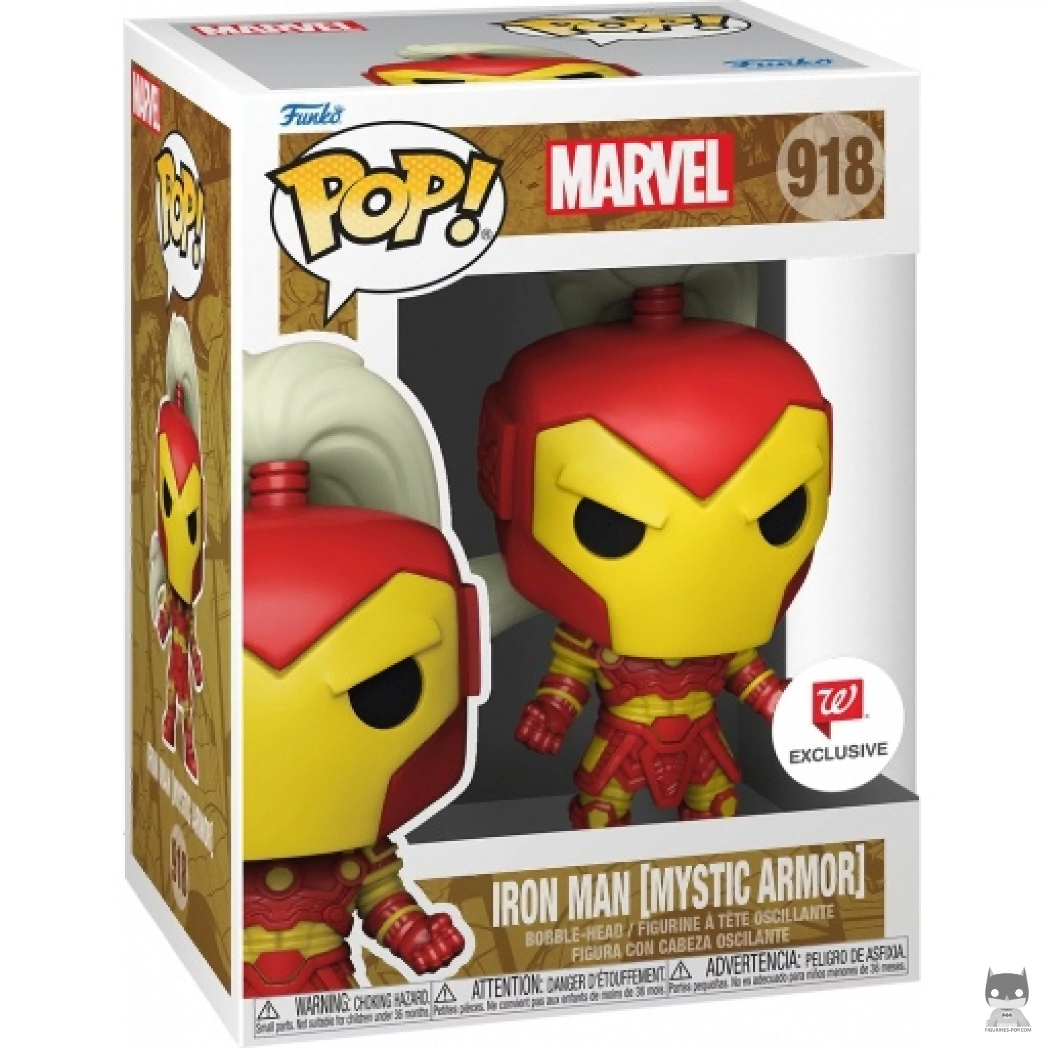 Figura Funko Pop! Iron Man con armadura mística en su caja