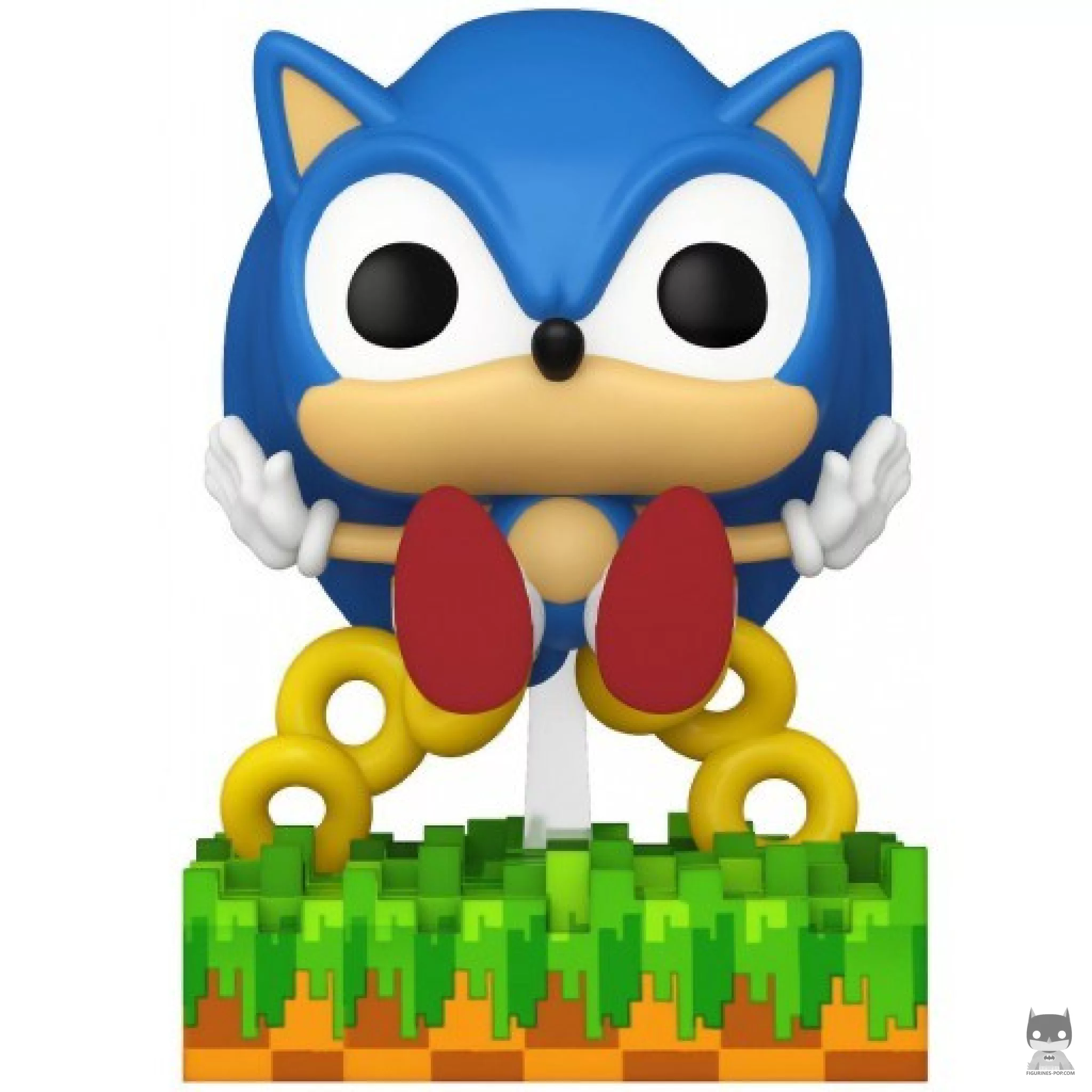 Figura Funko Pop! Sonic dispersando anillos (Sonic The Hedgehog)