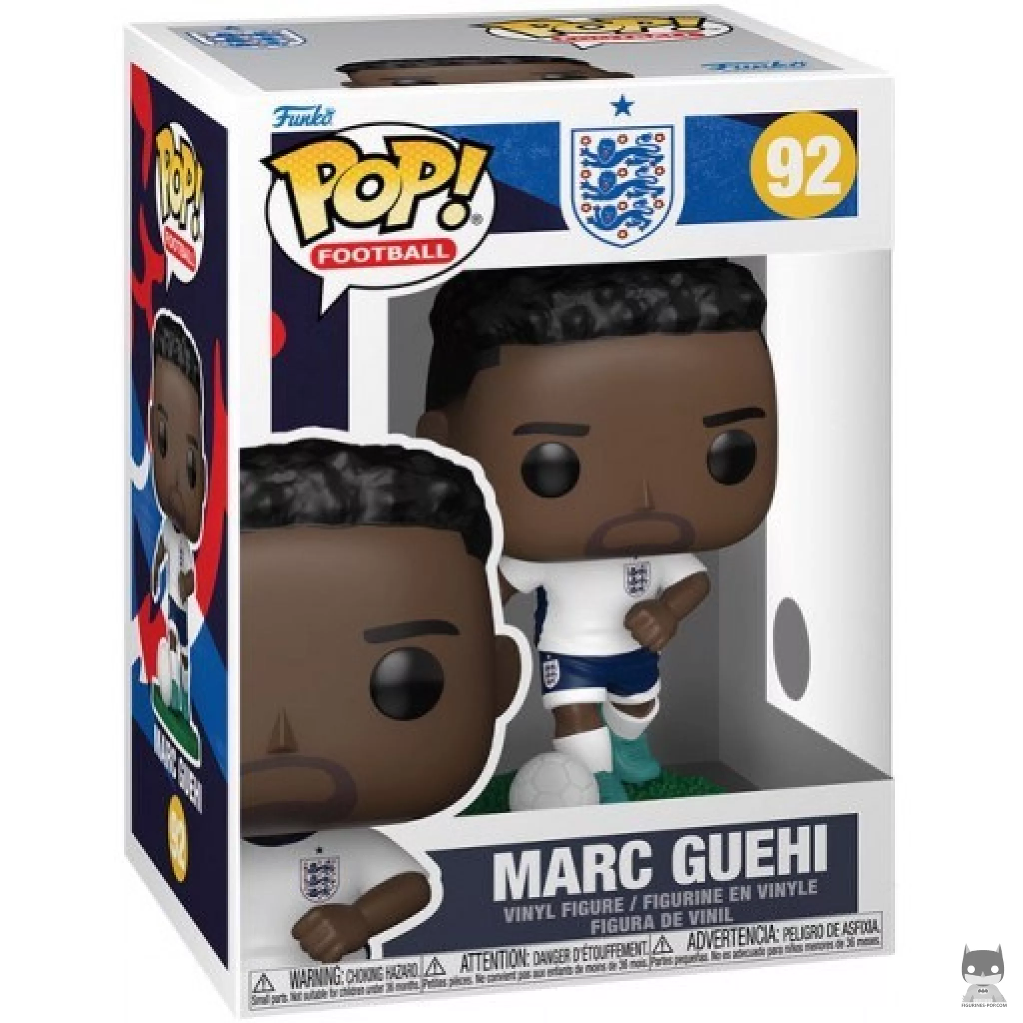 Figura Funko Pop! Marc Guéhi (Inglaterra) en su caja