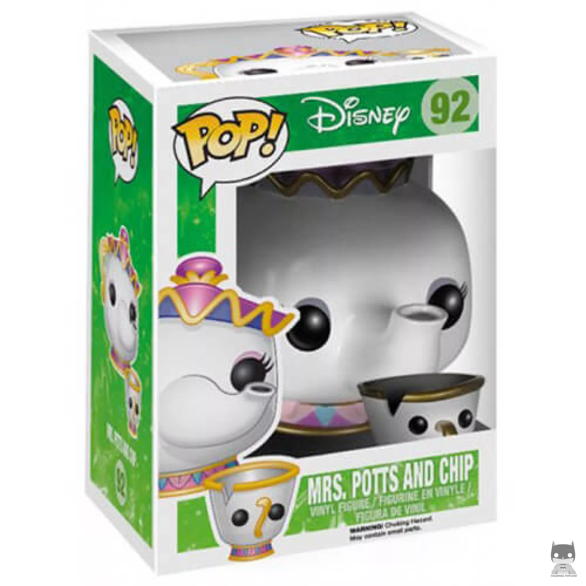 Figura Funko Pop! Señora Potts & Chip en su caja