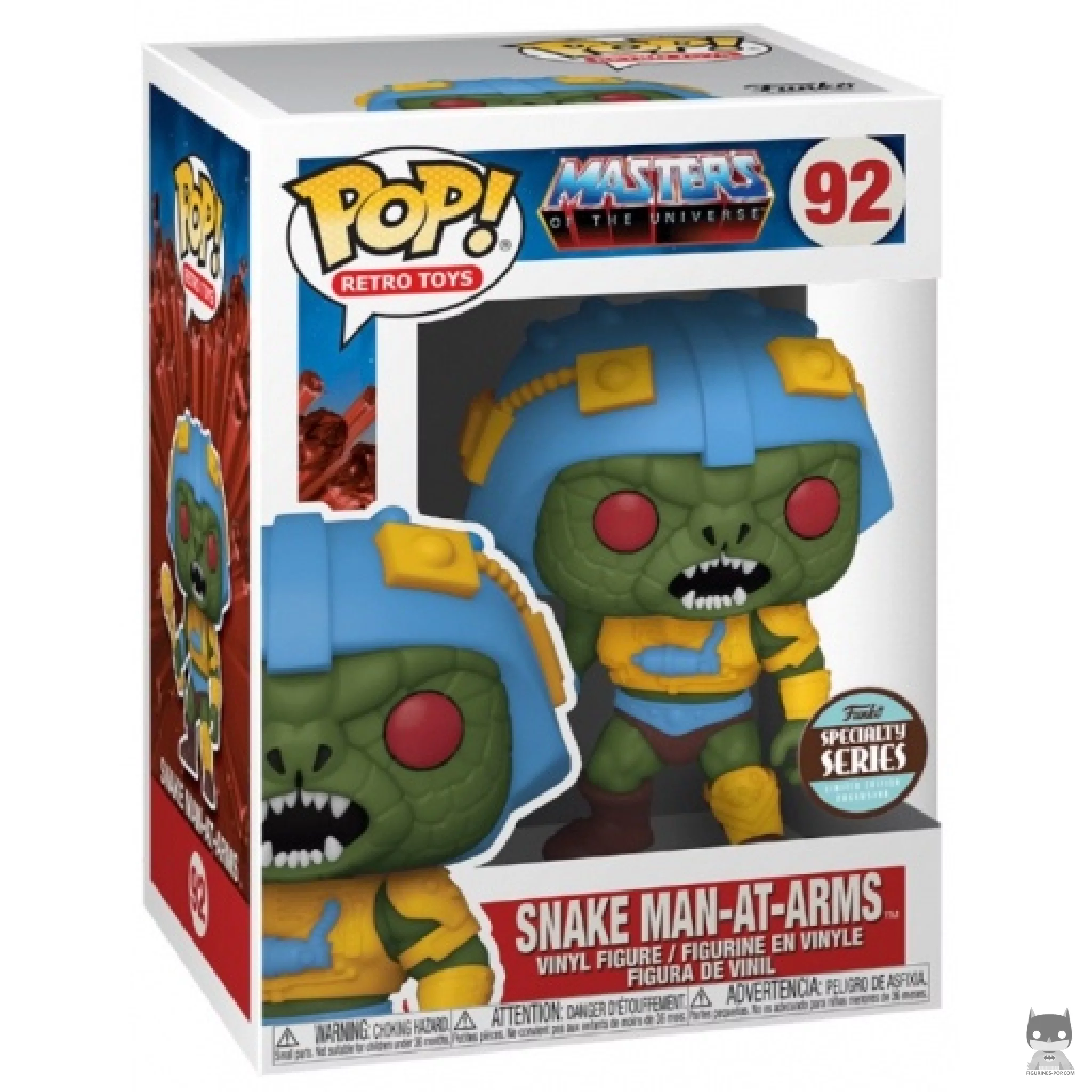 Figura Funko Pop! Snake Man-at-Arms en su caja