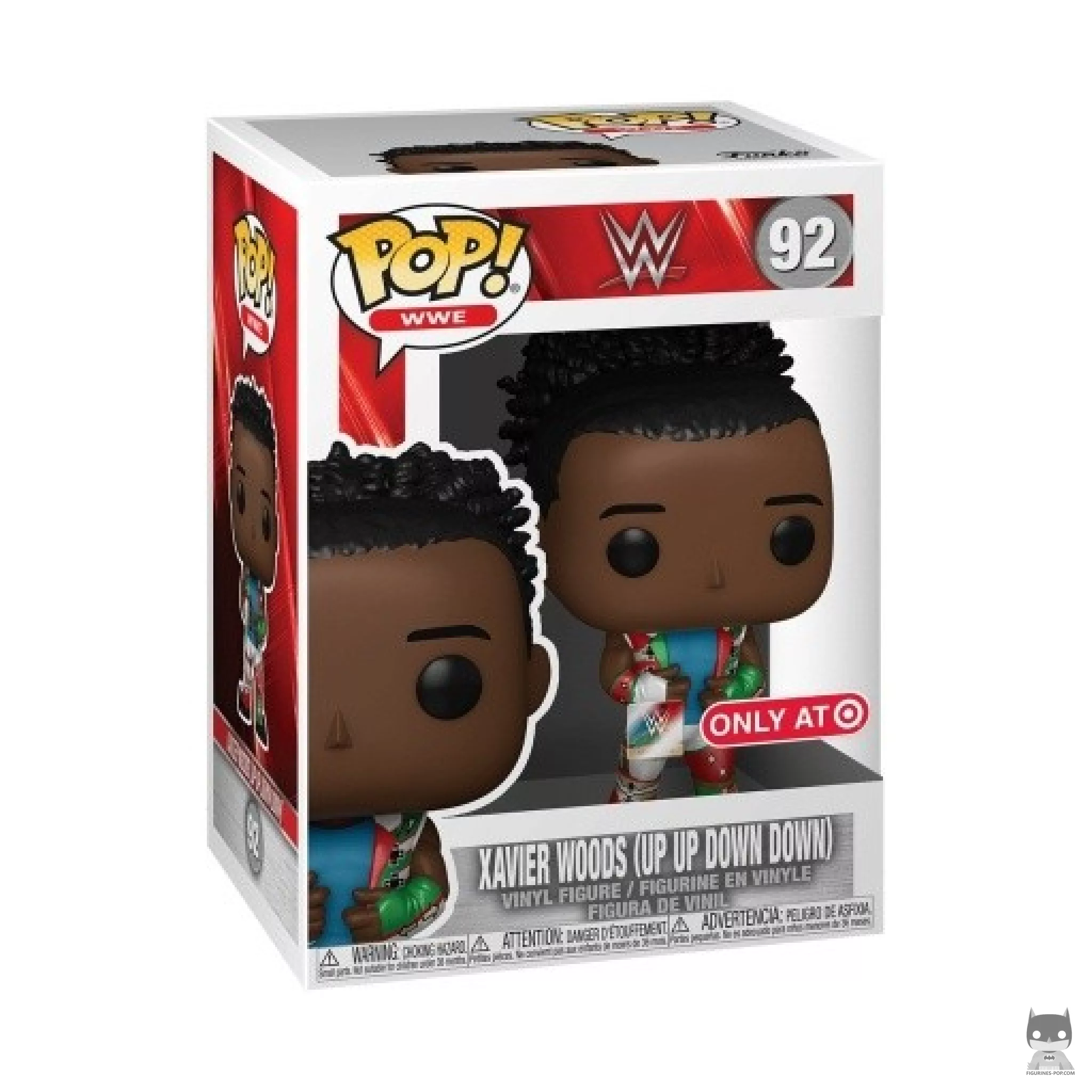 Figura Funko Pop! Xavier Woods Up Up Down Down (Metalizado) en su caja