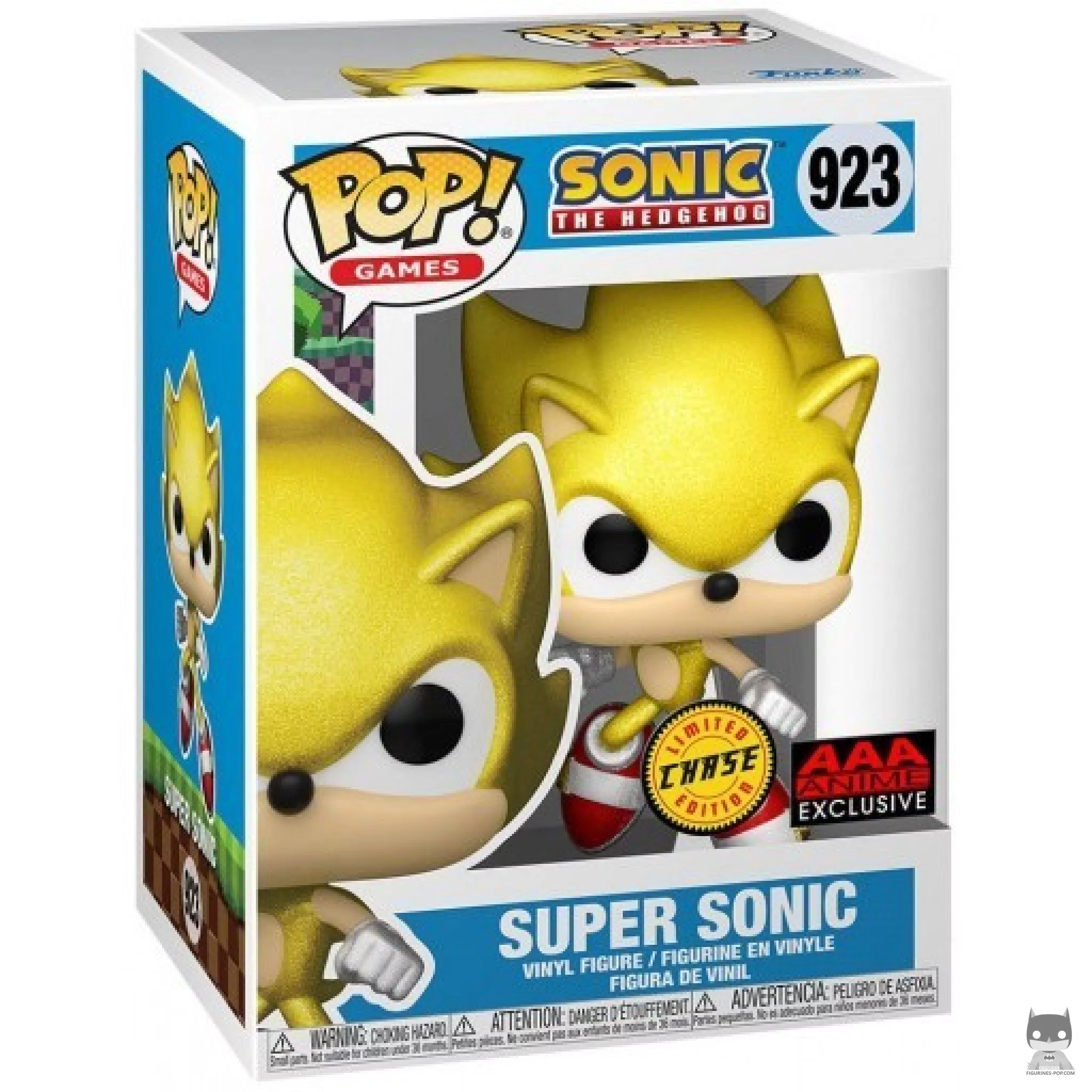 Figura Funko Pop! Super Sonic (Chase) en su caja
