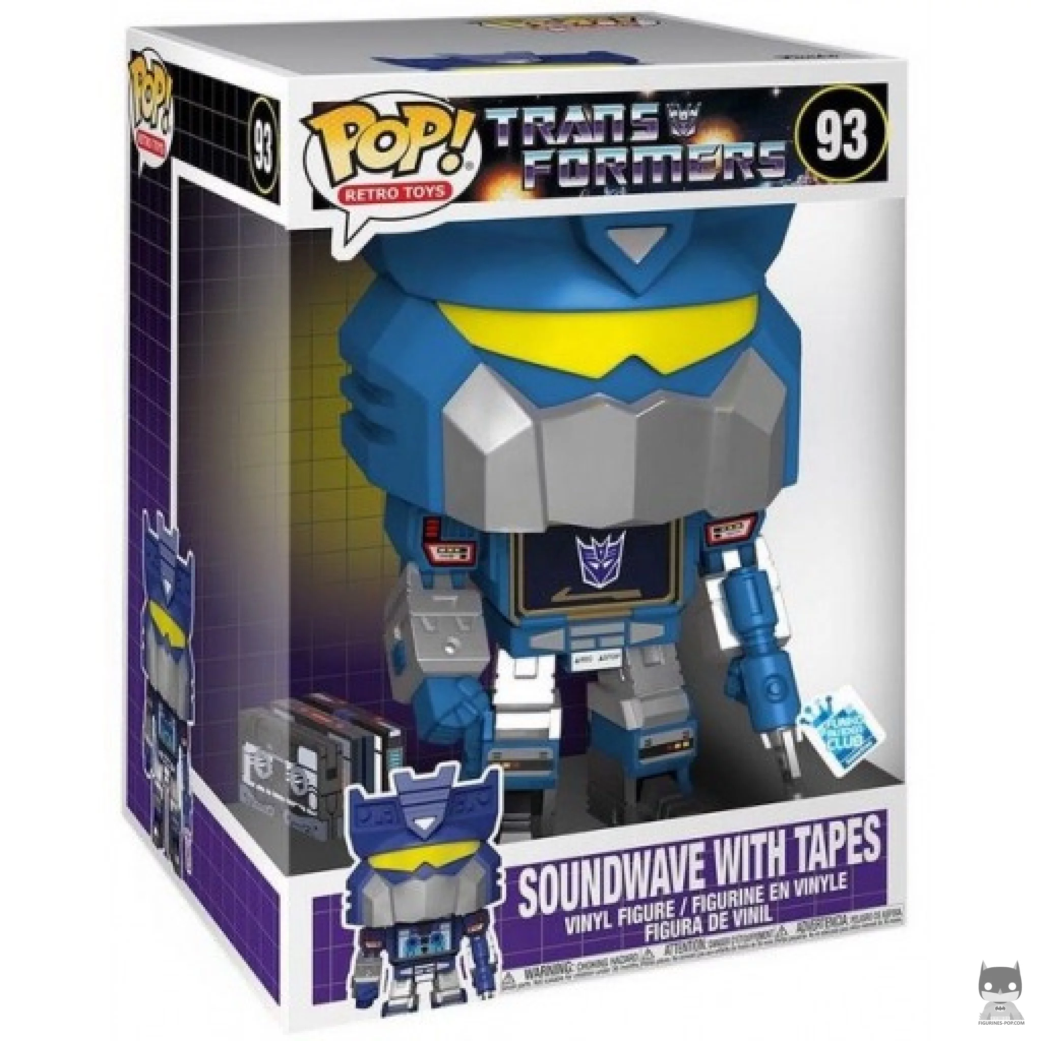 Figura Funko Pop! Soundwave con casetes (Supersized) en su caja