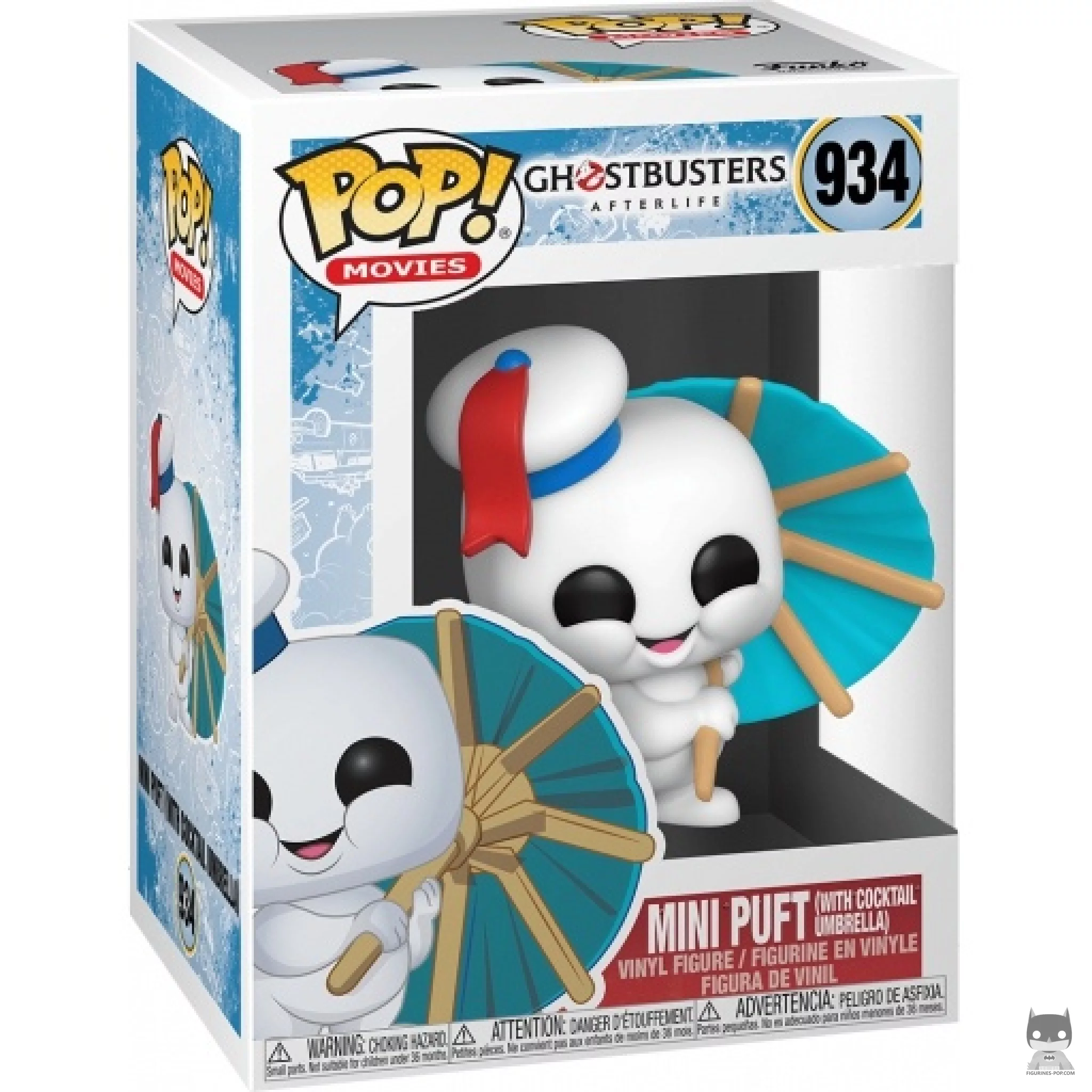 Figura Funko Pop! Mini Puft con sombrilla de cóctel en su caja