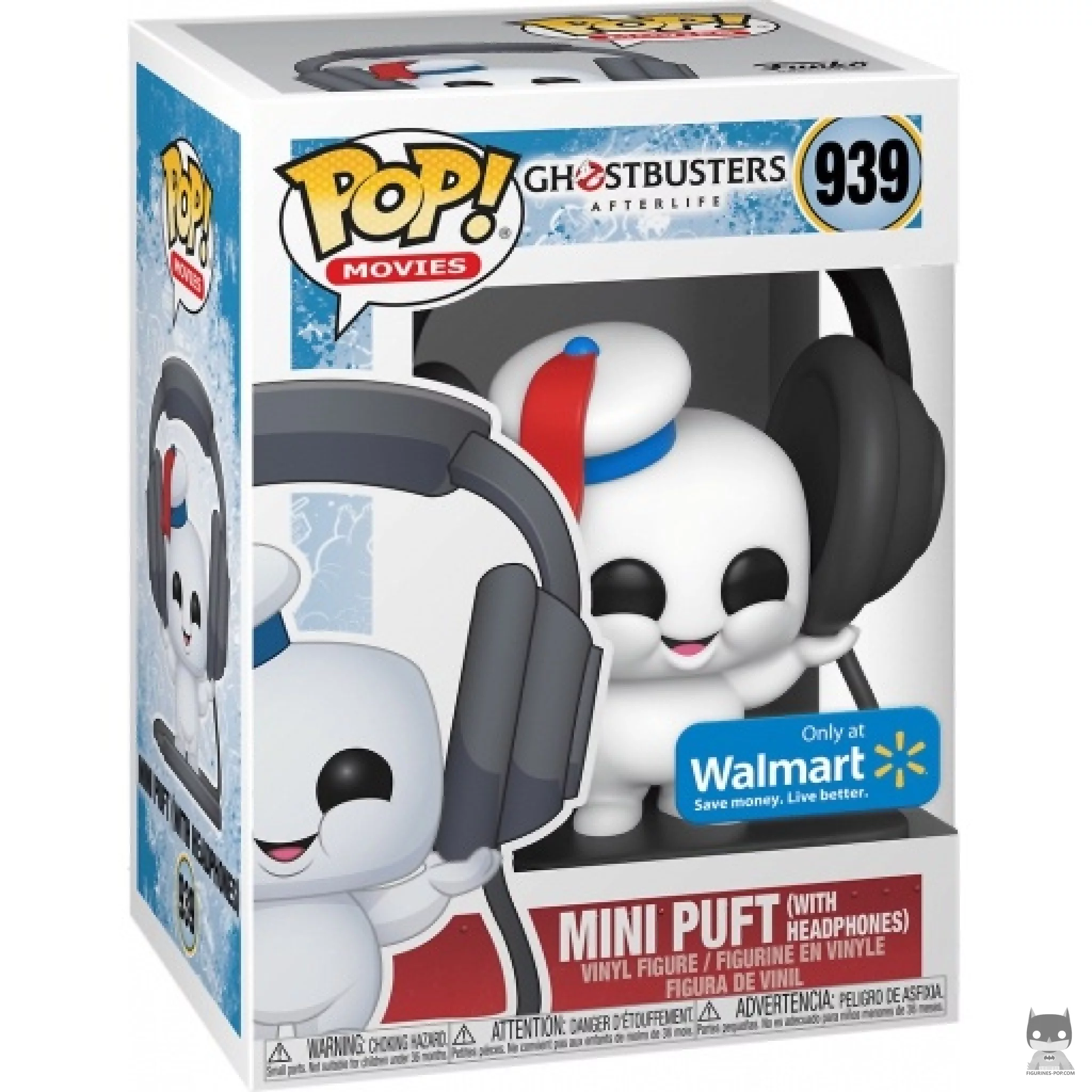 Figura Funko Pop! Mini Puft con auriculares en su caja