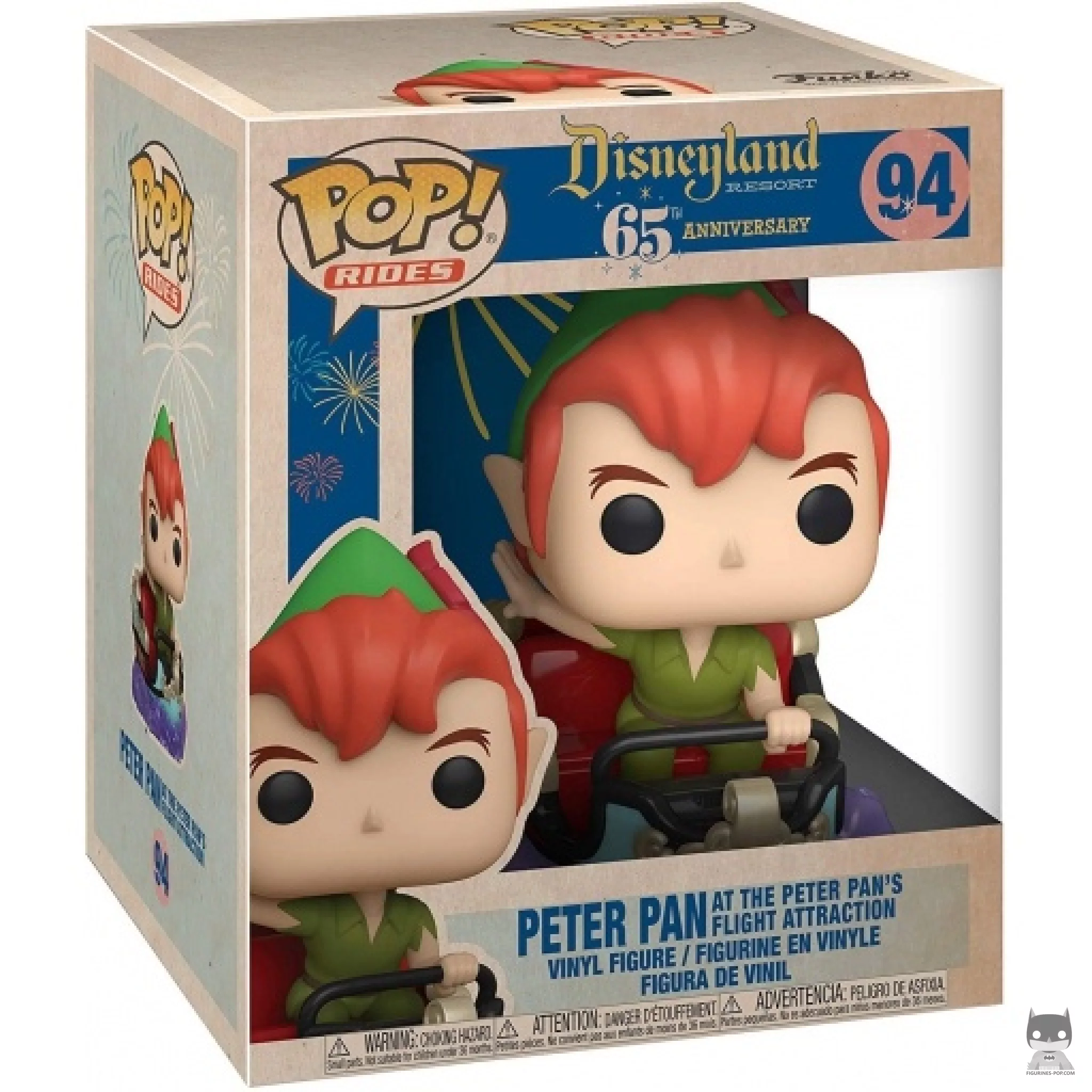 Figura Funko Pop! Peter Pan en la atracción Peter Pan's Flight en su caja