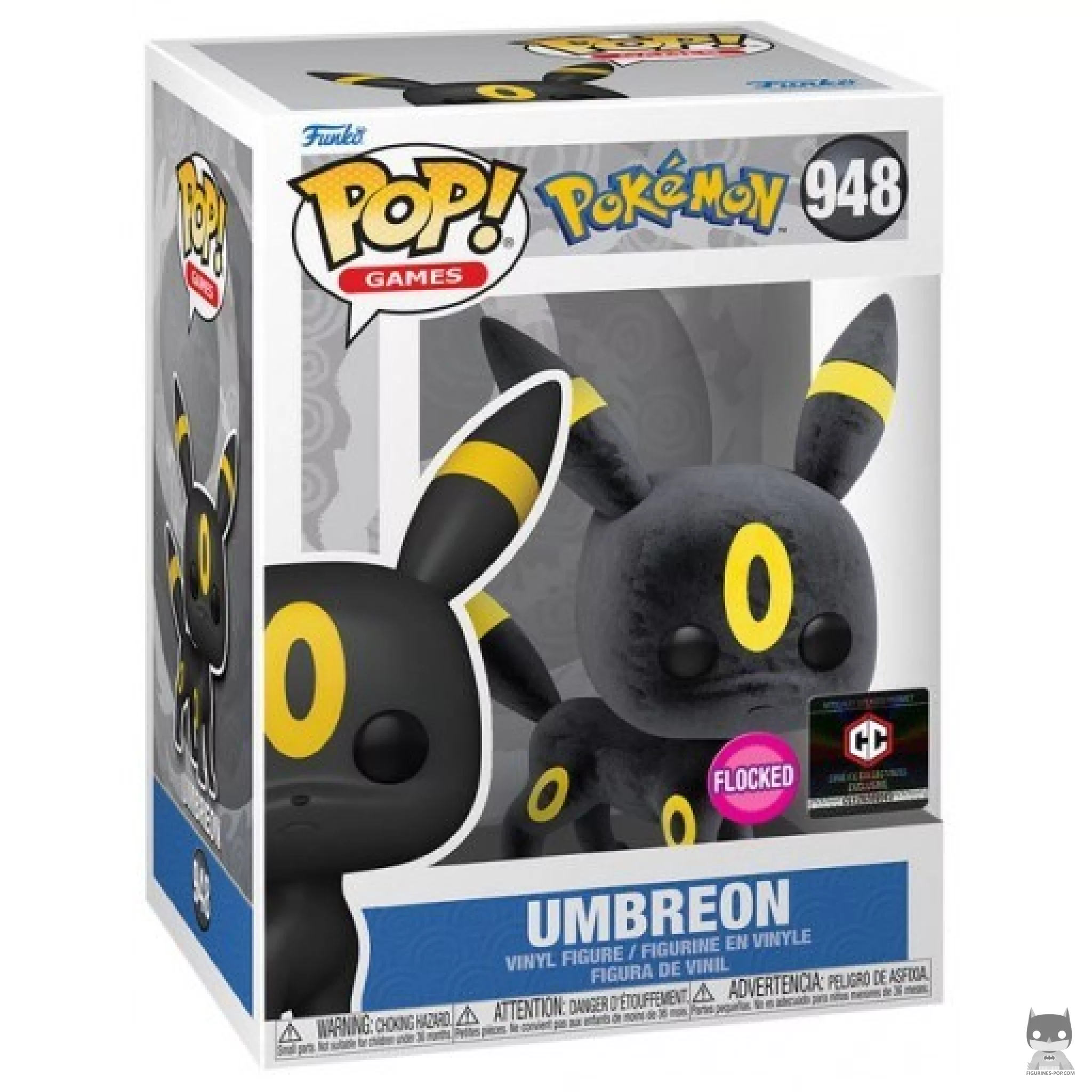 Figura Funko Pop! Umbreon (Flocado) en su caja
