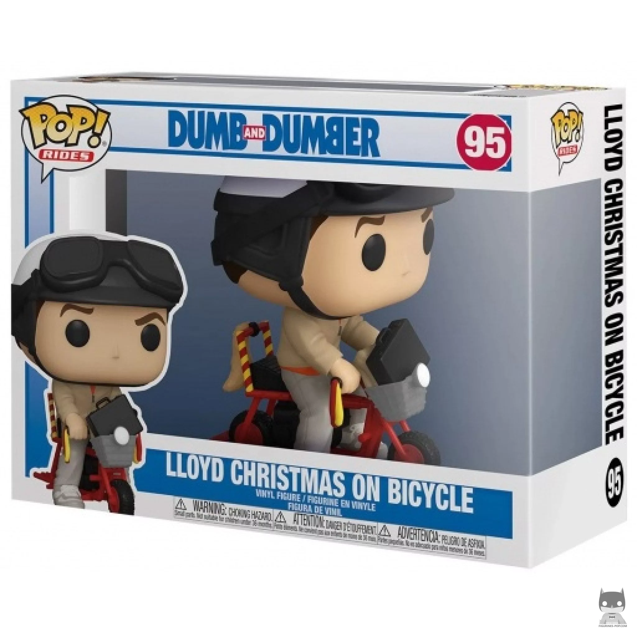 Figura Funko Pop! Lloyd Christmas en bicicleta en su caja