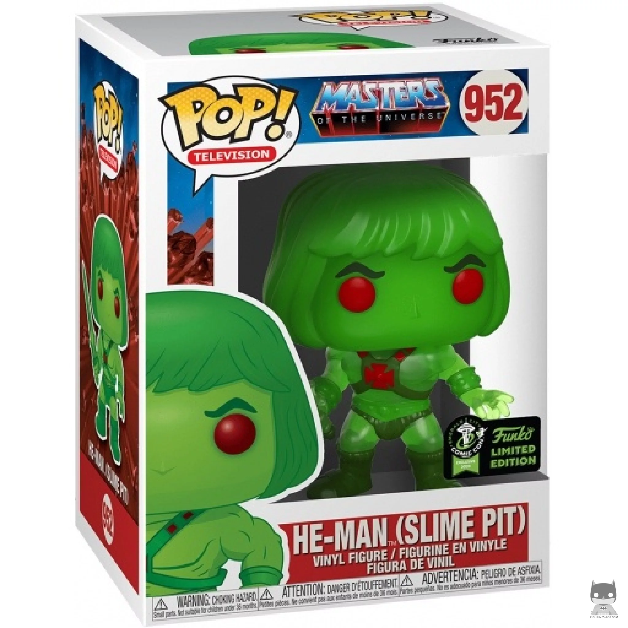 Figura Funko Pop! He-Man (Slime Pit) en su caja