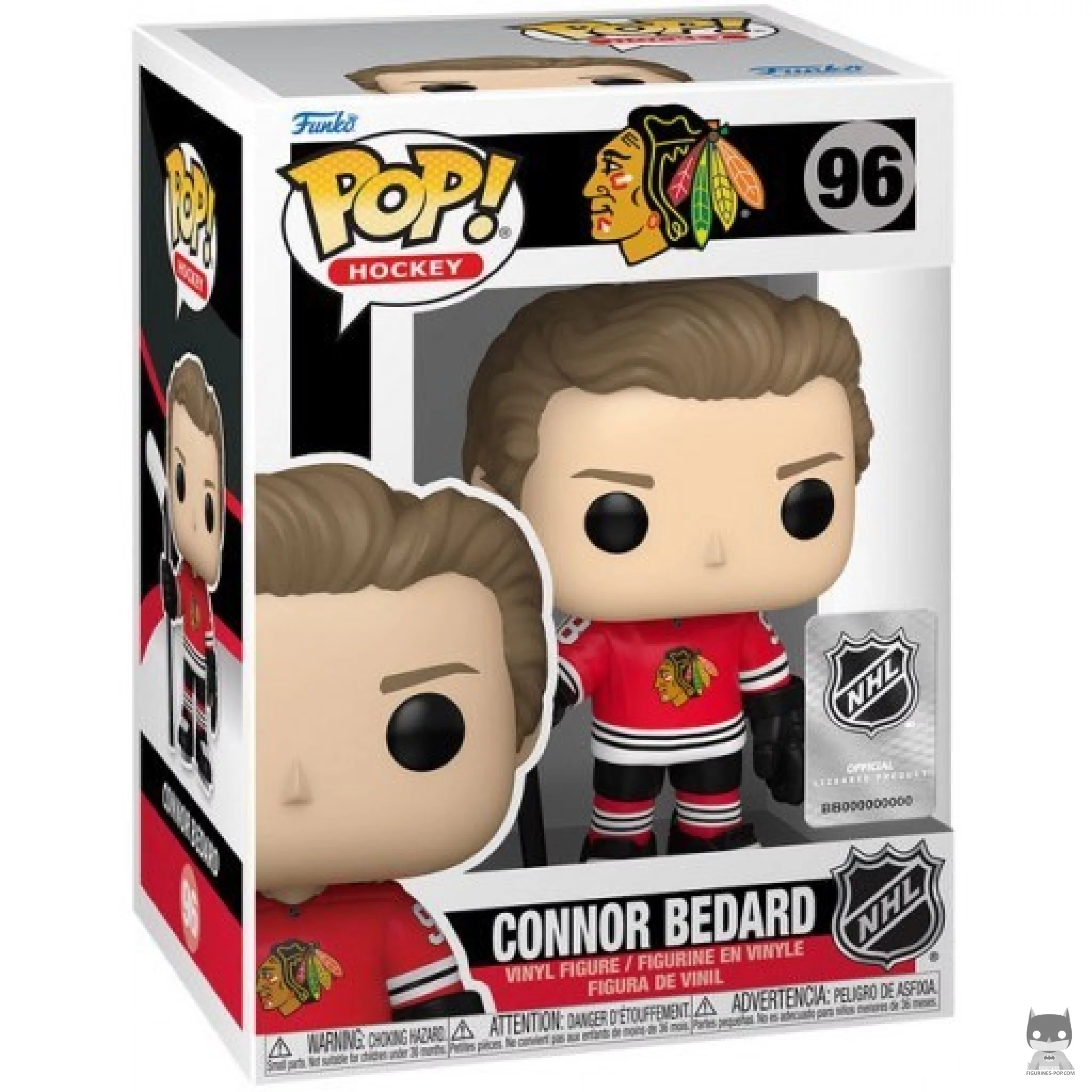 Figura Funko Pop! Connor Bedard en su caja