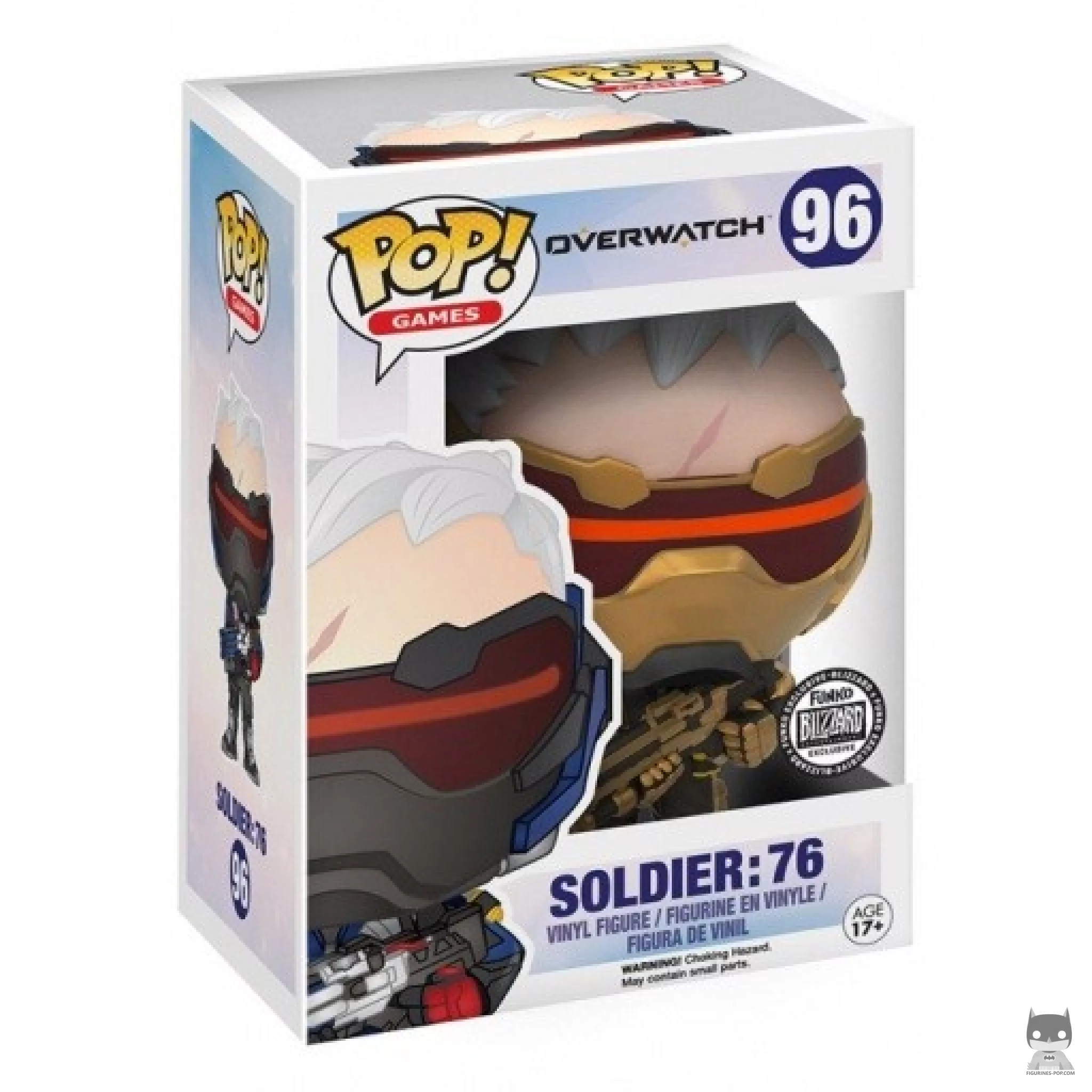 Figura Funko Pop! Soldier 76 (Dorado) en su caja