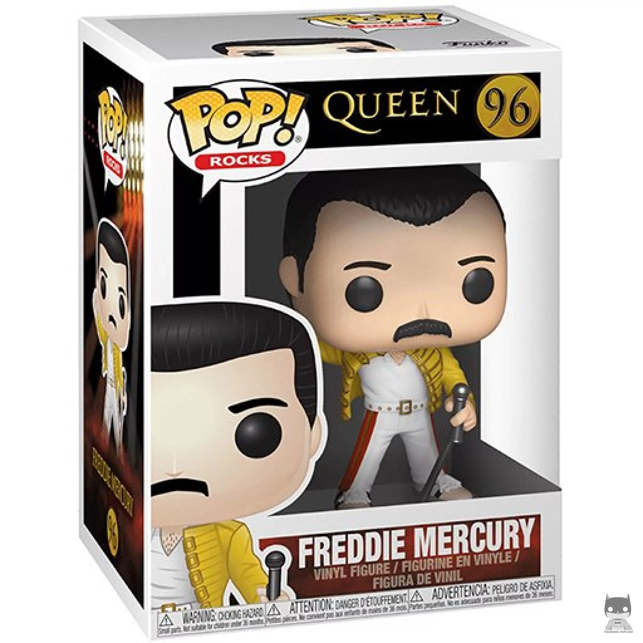 Figura Funko Pop! Freddie Mercury (Wembley 1986) en su caja