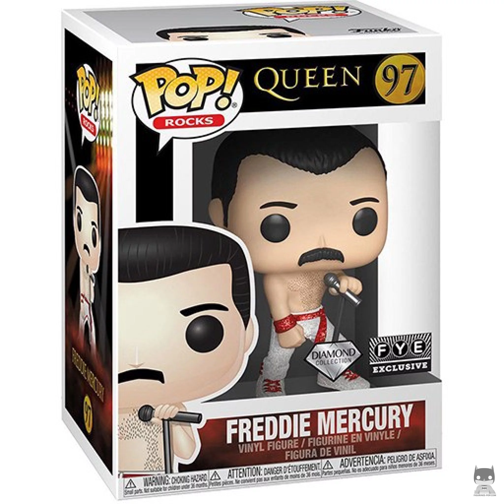 Figura Funko Pop! Freddie Mercury (Purpurina de diamante) en su caja