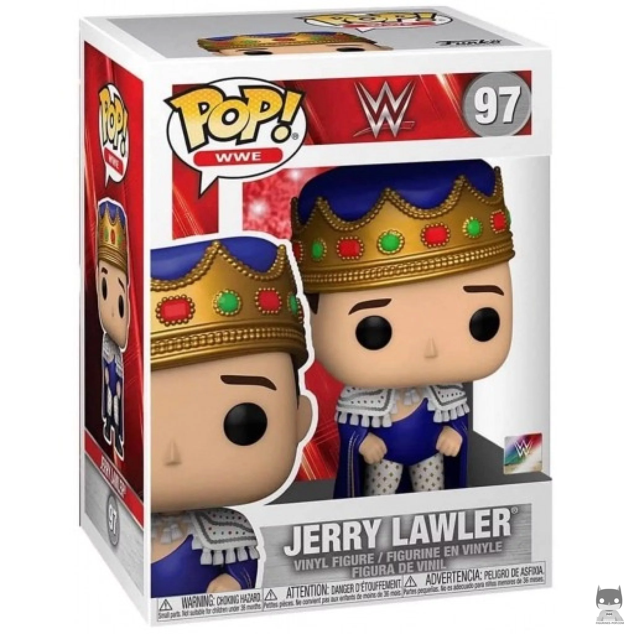 Figura Funko Pop! Jerry Lawler (Metalizado) en su caja