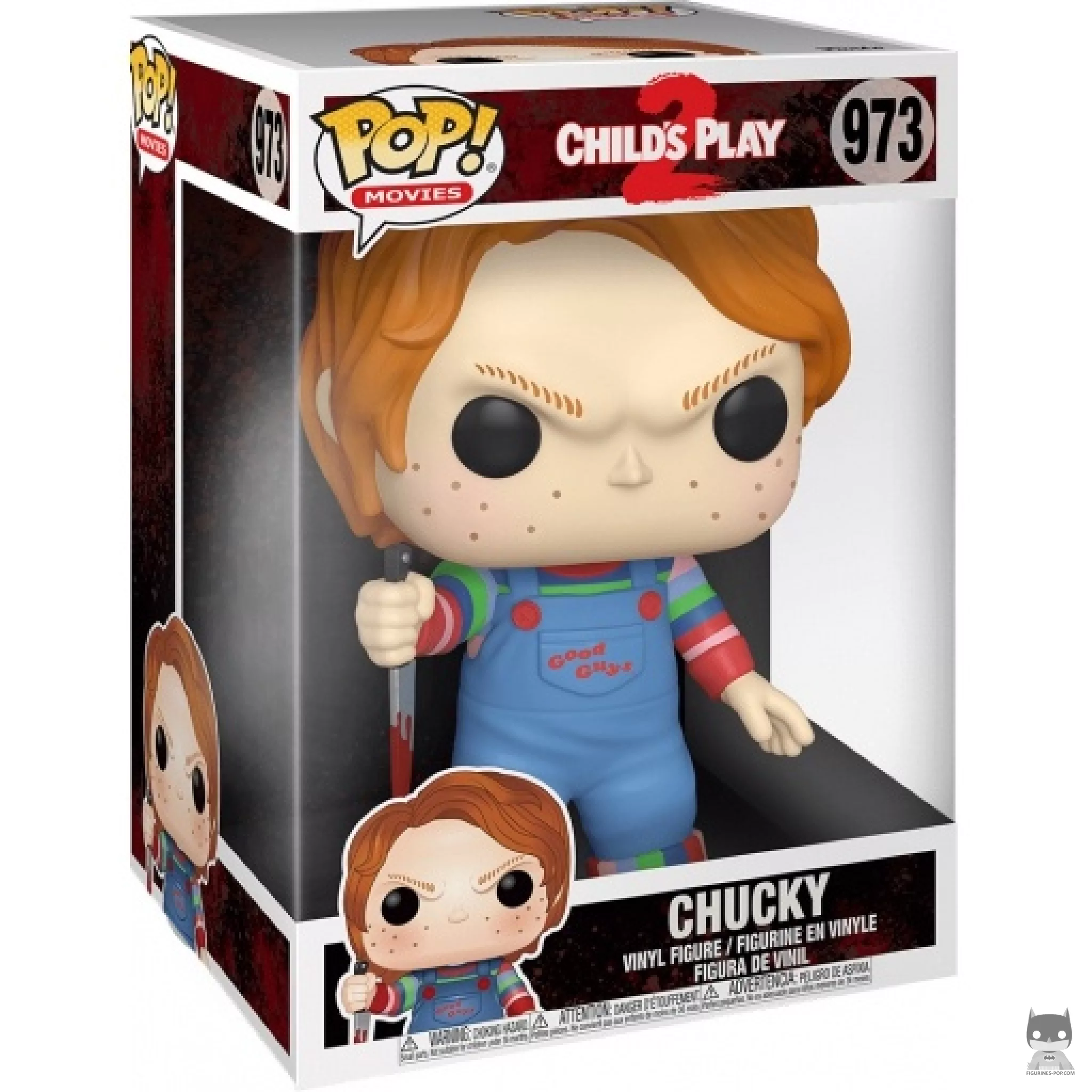 Figura Funko Pop! Chucky (Supersized) en su caja