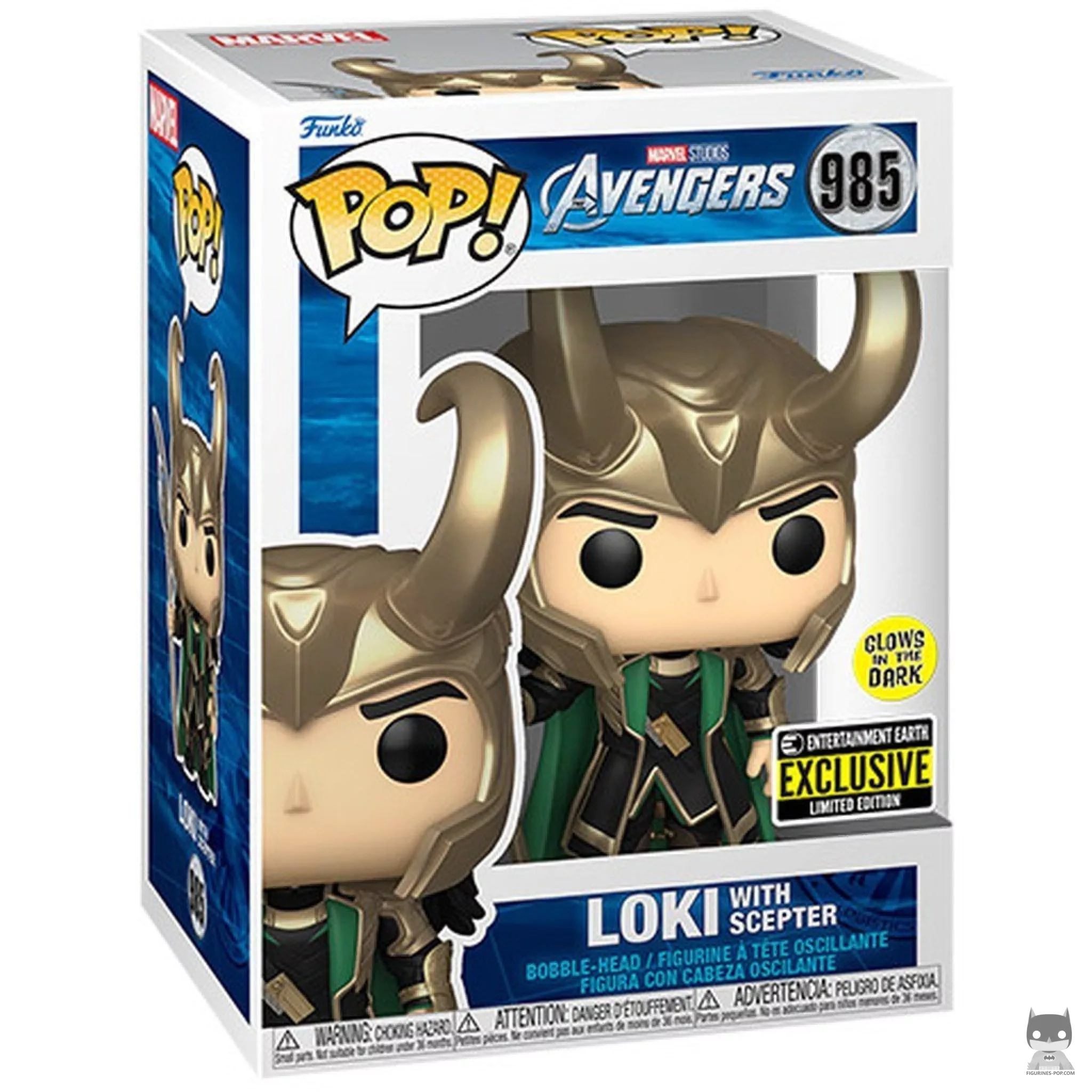 Figura Funko Pop! Loki (Brilla en la oscuridad) en su caja