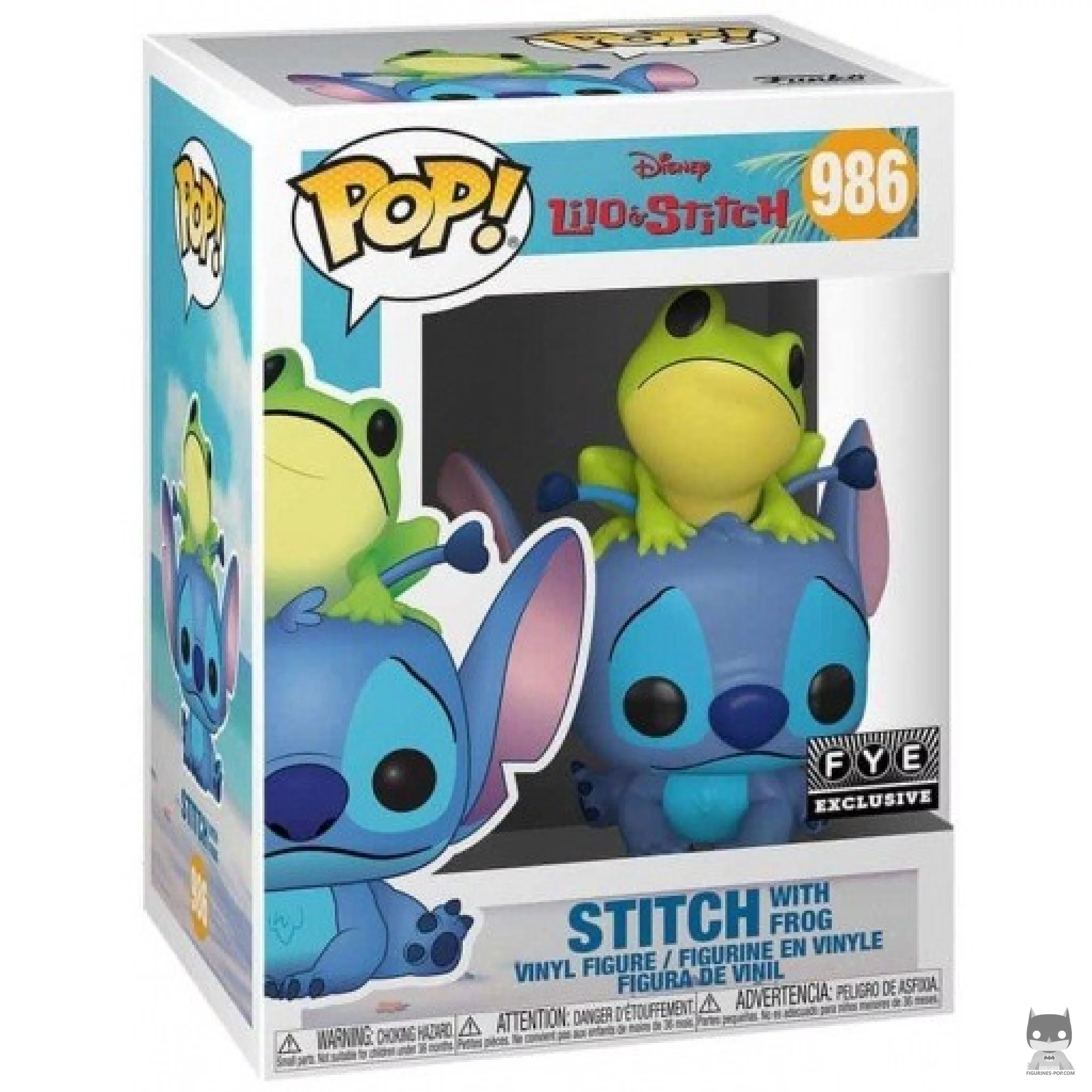 Figura Funko Pop! Stitch con rana en su caja