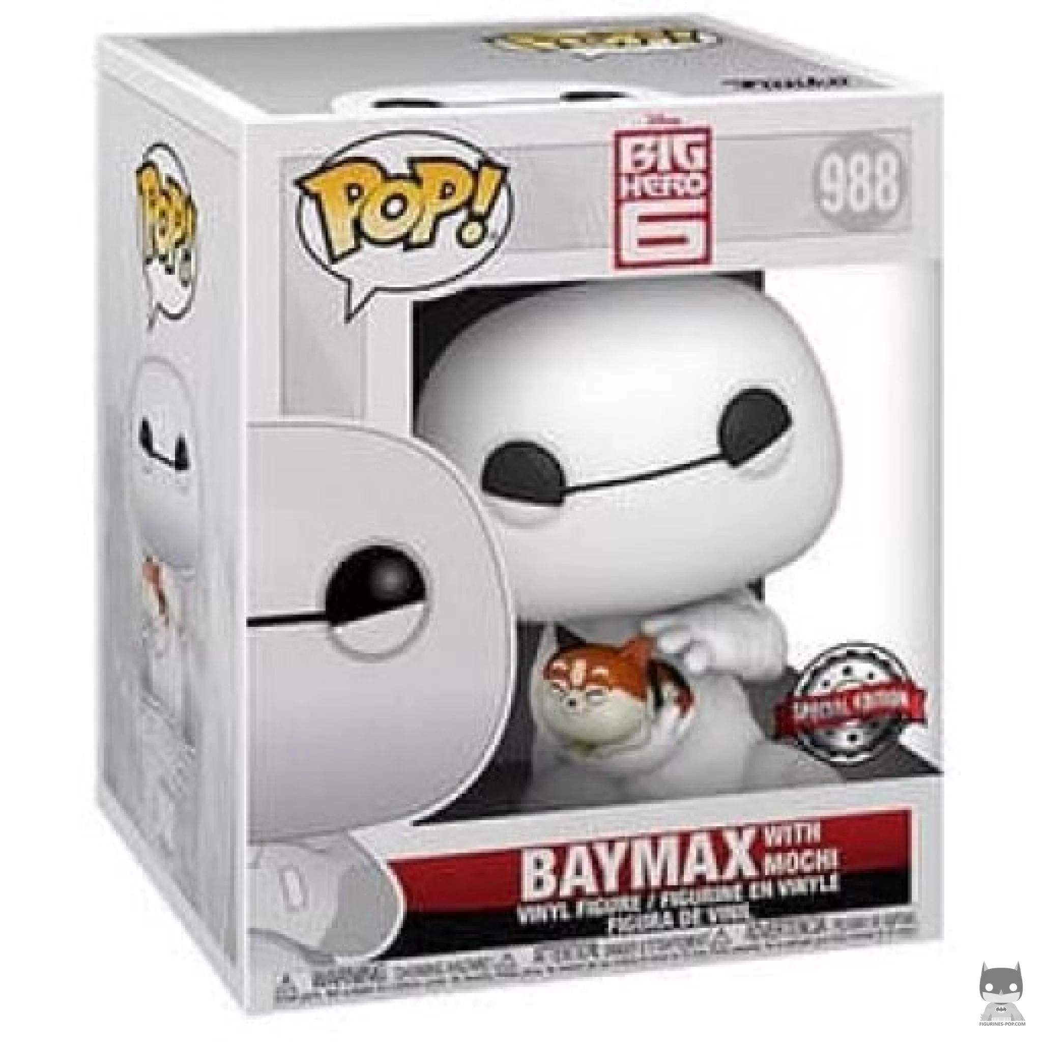Figura Funko Pop! Baymax con Mochi en su caja