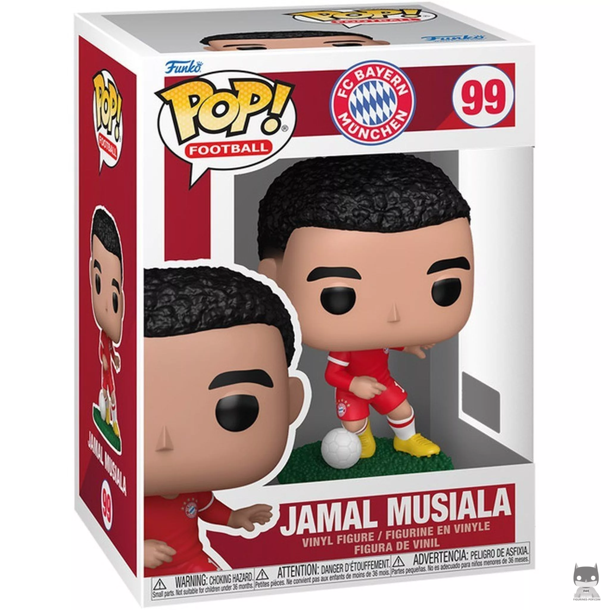 Figura Funko Pop! Jamal Musiala (Bayern de Múnich) en su caja