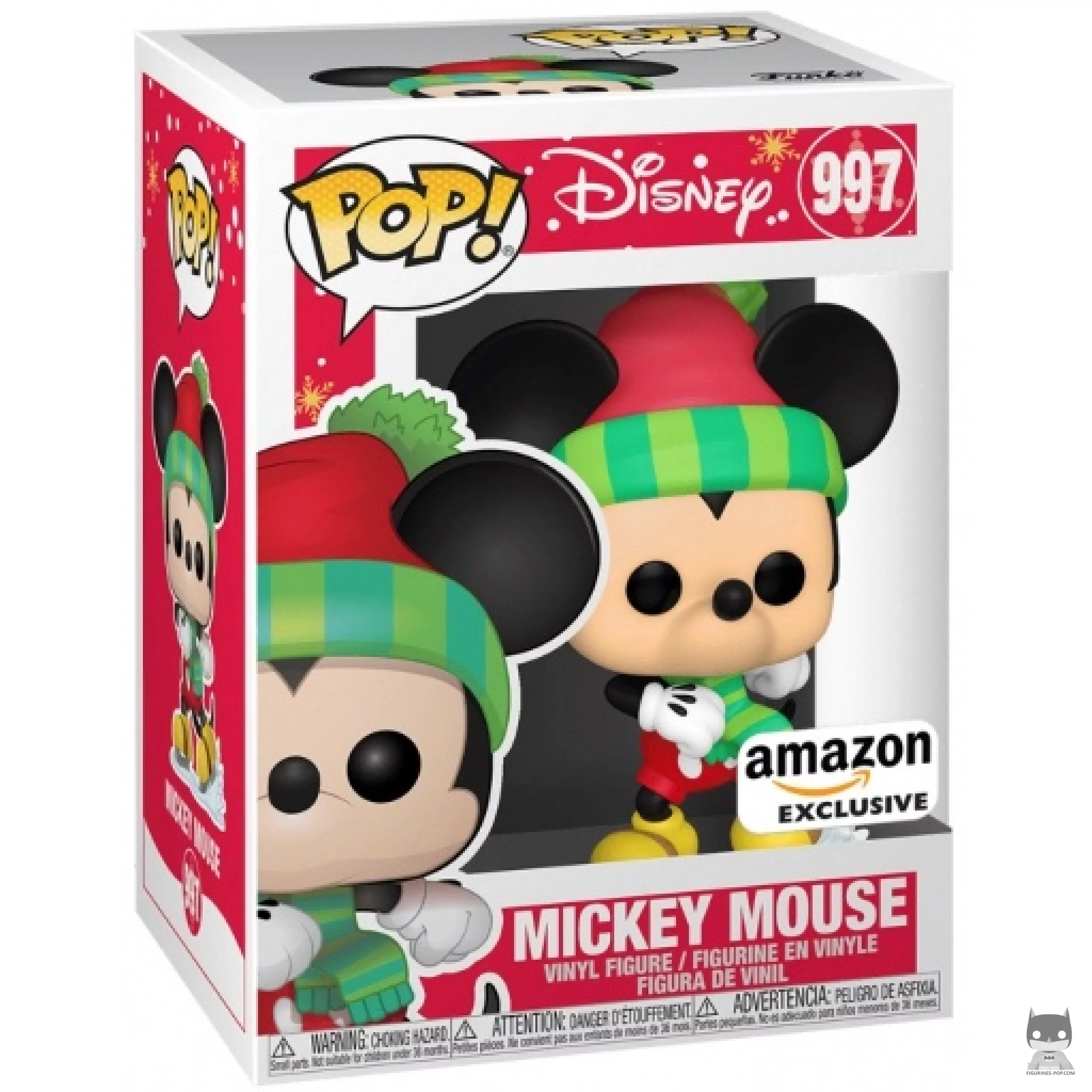 Figura Funko Pop! Mickey Mouse patinando sobre hielo en su caja