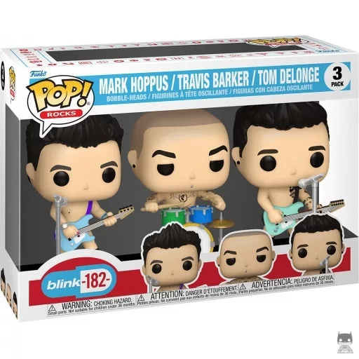 Figura Funko Pop! Mark Hoppus, Travis Barker & Tom DeLonge (Blink 182)