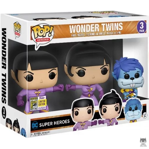Figura Funko Pop! Los Gemelos Fantásticos (Zan, Jayna & Gleek) (DC Super Heroes)
