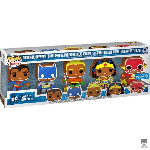 Figura Funko Pop! Superman, Batman, Aquaman, Wonder Woman & Flash de jengibre (DC Super Heroes)