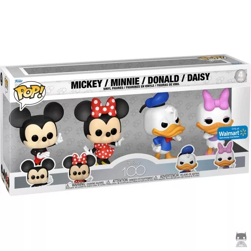 Figura Funko Pop! Mickey Mouse, Minnie Mouse, Pato Donald & Daisy (Disney 100)