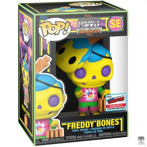 Figura Funko Pop! Freddy Bones (Heavy Metal) (Luz negra) (New York Comic Con (convención de otoño) 2023)