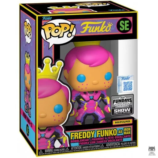 Figura Funko Pop! Freddy Funko como Iron Man (Luz negra) (FunDays 2025)