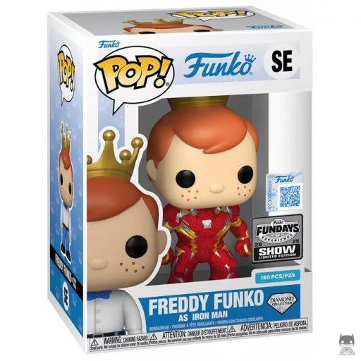Figura Funko Pop! Freddy Funko como Iron Man (Purpurina de diamante) (Purpurina)