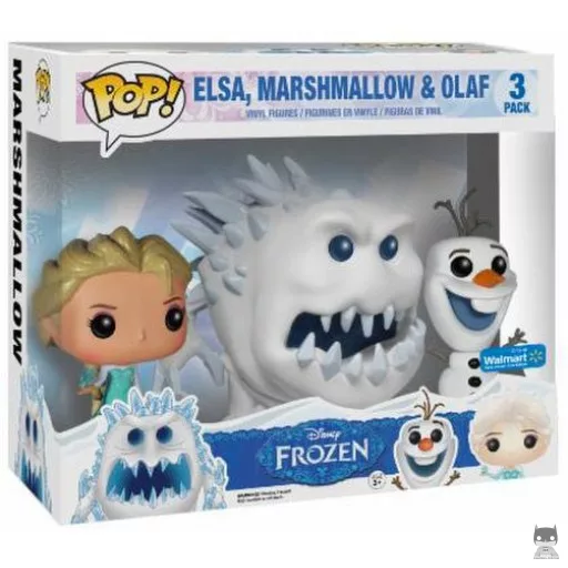 Figura Funko Pop! Elsa, Malvavisco & Olaf (Frozen)