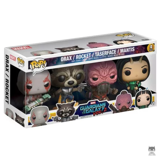 Figura Funko Pop! Drax, Rocket, Taserface & Mantis (Guardianes de la Galaxia Vol. 2)