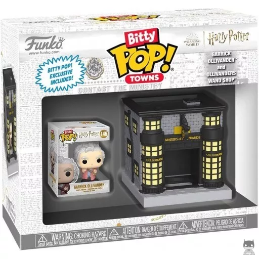 Figura Funko Pop! Garrick Ollivander y la tienda de varitas Ollivander (Harry Potter)