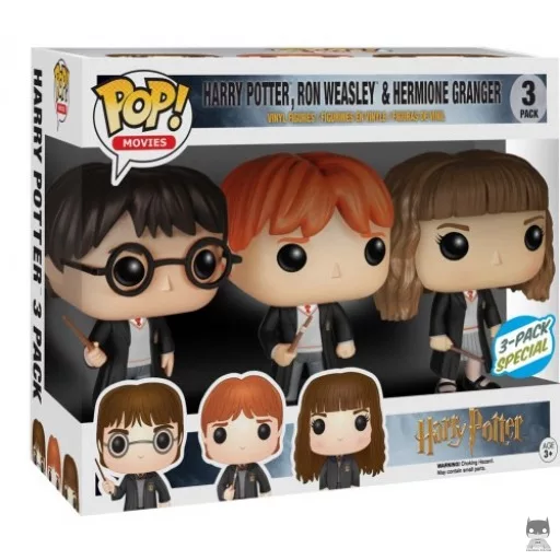 Figura Funko Pop! Harry Potter, Ron Weasley & Hermione Granger (Harry Potter)