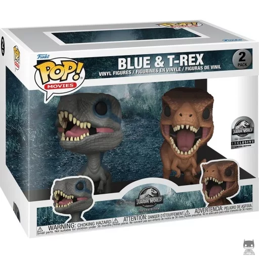 Figura Funko Pop! Blue & T-Rex (Jurassic World: El reino caído)