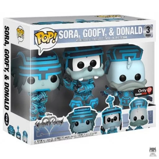 Figura Funko Pop! Sora, Goofy & Donald (Tron) (GameStop)