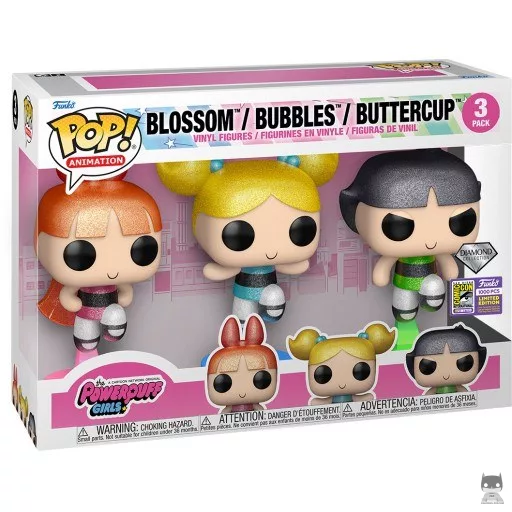Figura Funko Pop! Pétalo, Burbuja & Cactus (Purpurina diamante) (San Diego Comic Con (convención de verano) 2023)