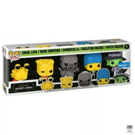 Figura Funko Pop! Lisa caracol, Bart gemelo, Homerzilla, Maggie bruja & Marge esqueleto (Funkoween 2022)